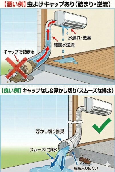 虫よけキャップ　対策
