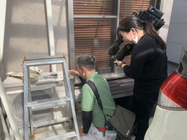 関西テレビに出演した時の撮影時の写真