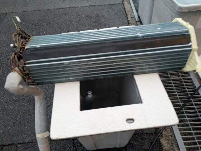 洗浄後の熱交換器