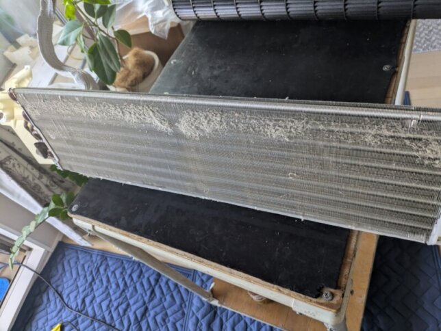 熱交換器も意外と汚れていました