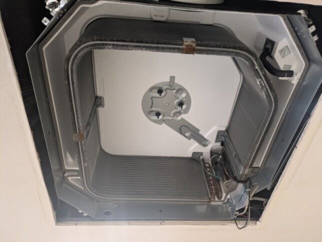 洗浄が終了した熱交換器