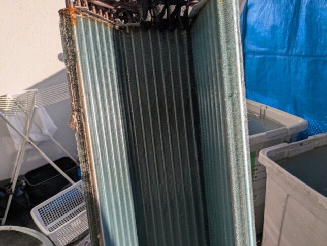 一度もクリーニングしていない熱交換器