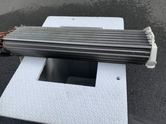 洗浄後の熱交換器