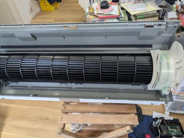 ダイキンのエアコンの洗浄後