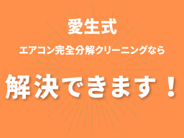 愛生式
エアコン完全分解クリーニングなら
解決できる