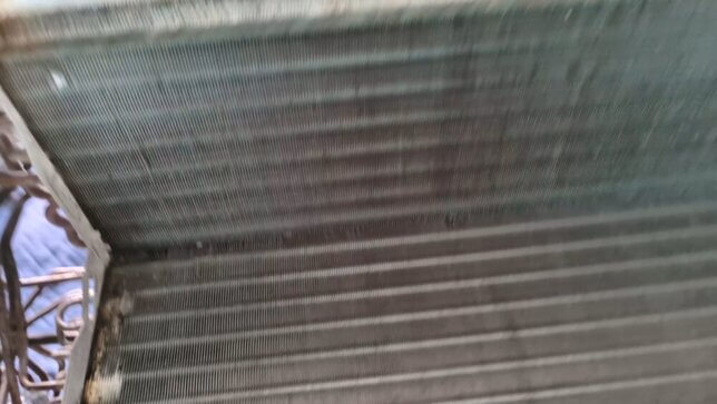 熱交換器の裏も汚れてます