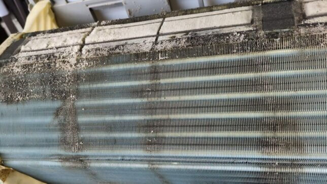 熱交換器が汚れています