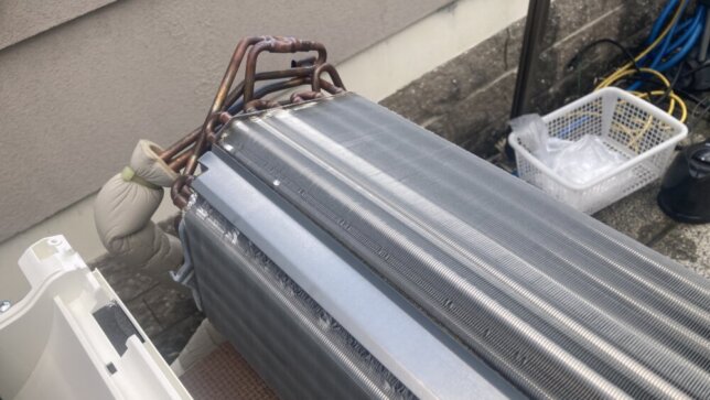 熱交換器の作業終了後