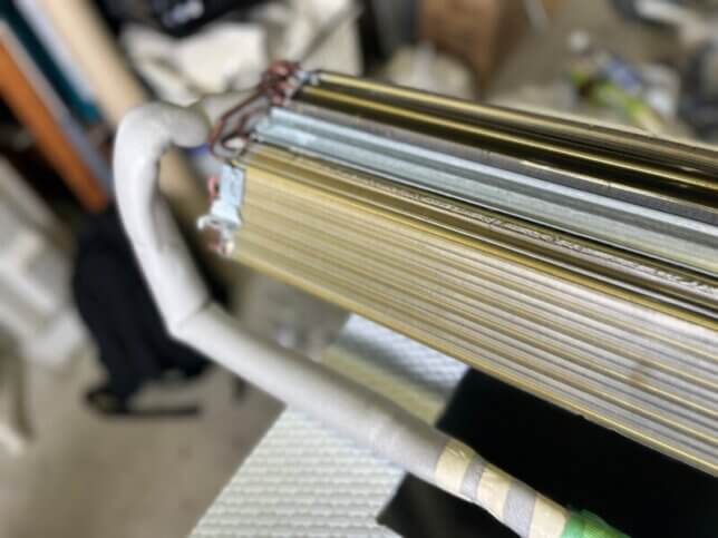 洗浄後の熱交換器