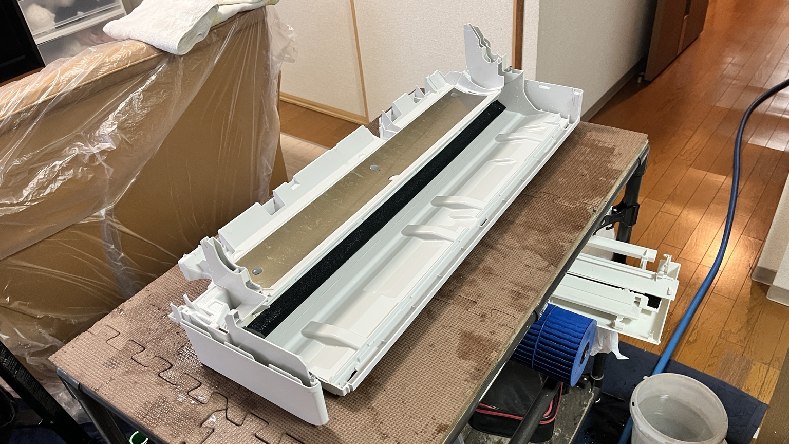 洗浄後のケーシングの端