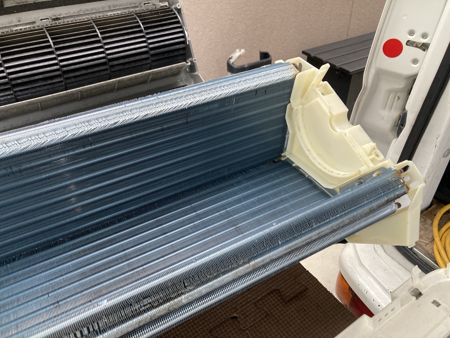 熱交換器の裏側の状態